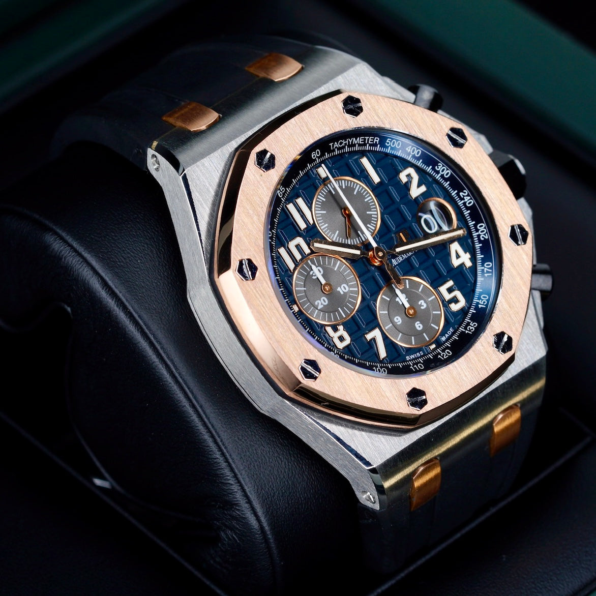 Audemars Piguet Royal Oak Offshore 26471SR.OO.D101CR.01 “BUCHERER” Blue Dial Two-Tone Rose Gold & Steel Chronograph 42mm
