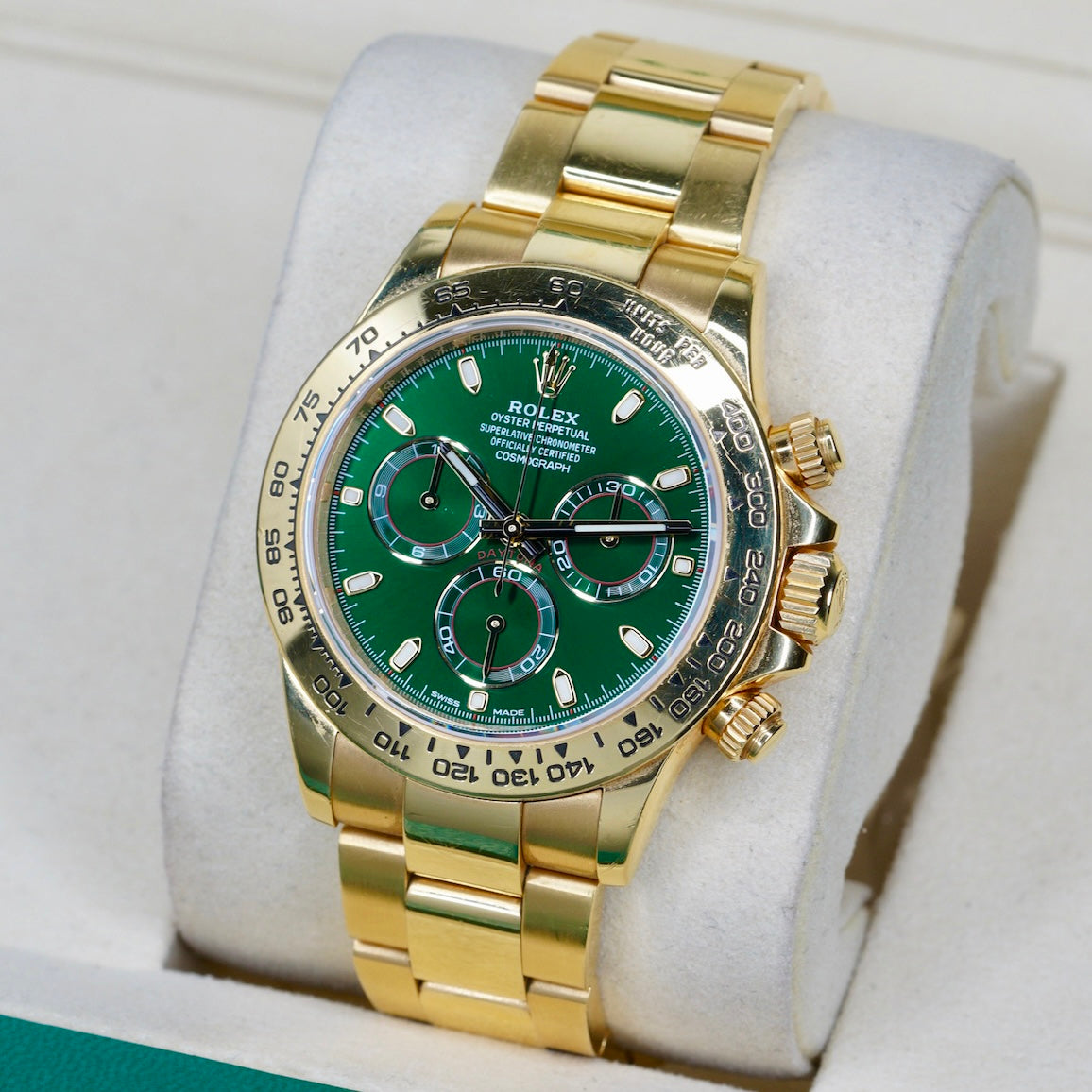 Rolex Daytona 116508 “JOHN MAYER” Green Dial Yellow Gold 40mm 2019