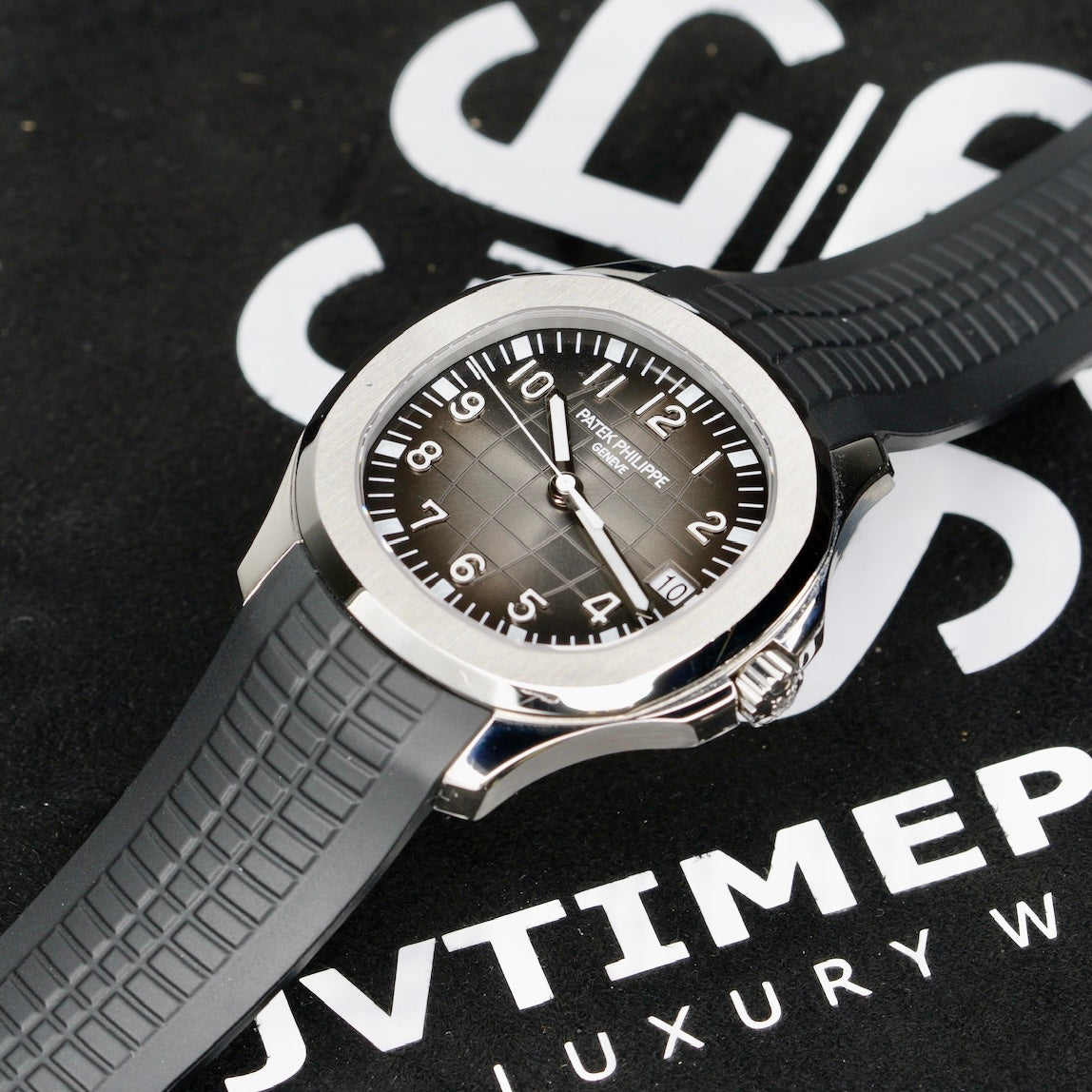 Patek Philippe NEW 2025 Aquanaut 5167A-001 “BLACK AQUA” Black Dial Stainless Steel Tropical Strap