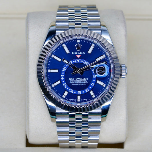 Rolex Sky-Dweller 336934 “SKY BLUE” Blue Stick Dial Stainless Steel Jubilee 42mm