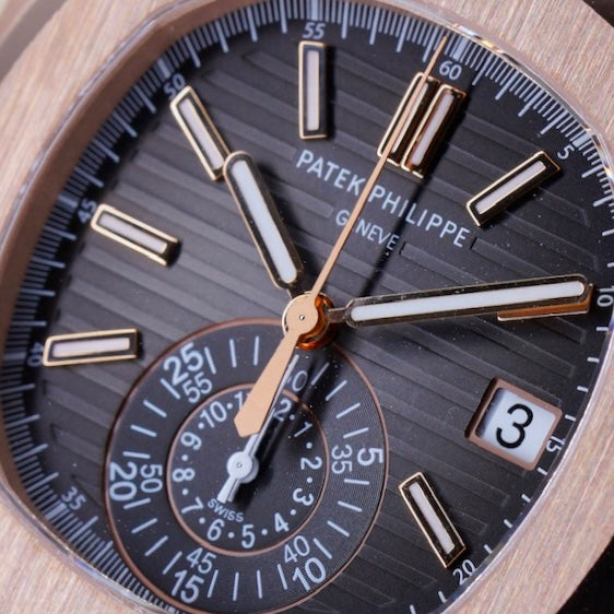 Patek Philippe Nautilus 5980/1R-001 Black Smoked Dial Rose Gold 40.5mm 2016