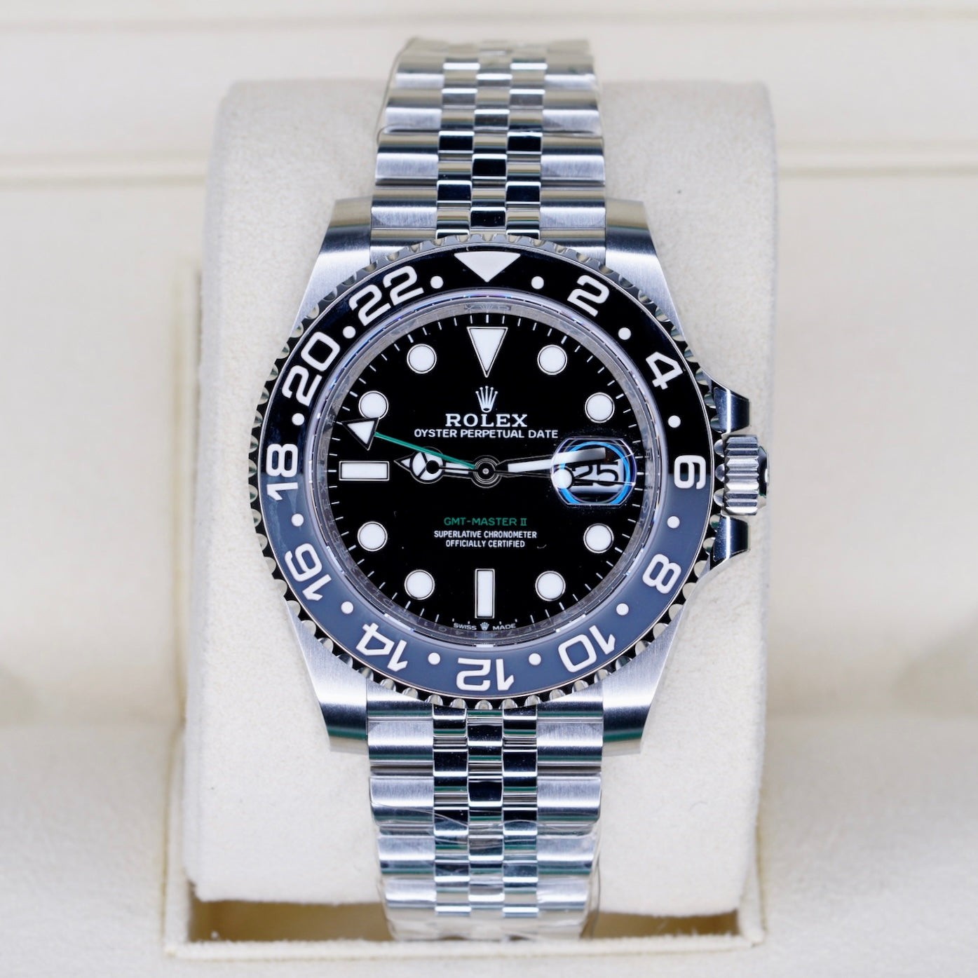 Rolex NEW 2026 GMT-Master II 126710GRNR “BRUCE WAYNE” Black Dial Black & Grey Bezel Stainless Steel Jubilee 40mm