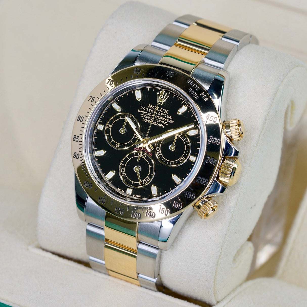 Rolex Daytona 116523 Black Dial Two-Tone Yellow Gold & Steel 40mm