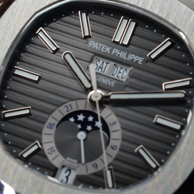 Patek Philippe Nautilus 5726A-001 Black Dial Stainless Steel Leather Strap