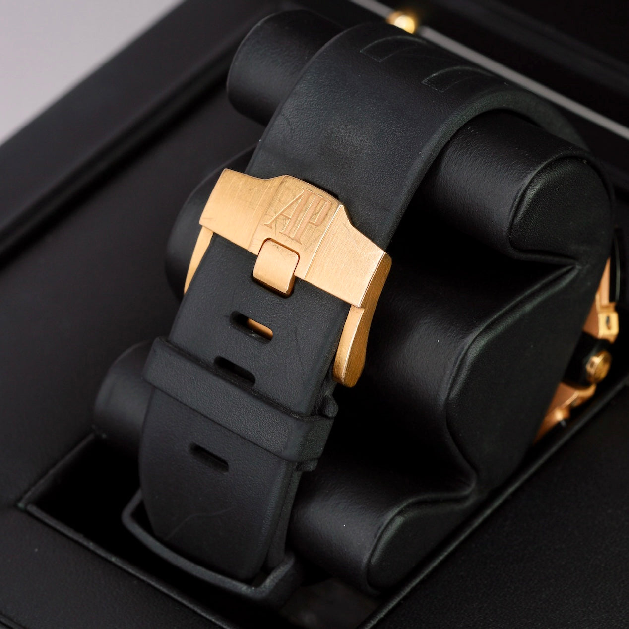 Audemars Piguet Royal Oak Offshore  26406FR.OO.A002CA.01 “QEII CUP” Black Dial Carbon Case Rose Gold Bezel Chronograph 44mm