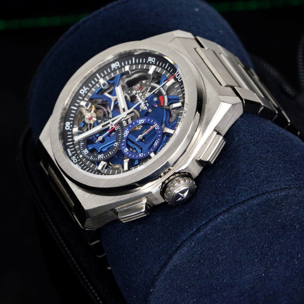 Zenith Defy El Primero 21 95.9002.9004/78.M9000 Skeleton Blue Dial Titanium 44mm 2019