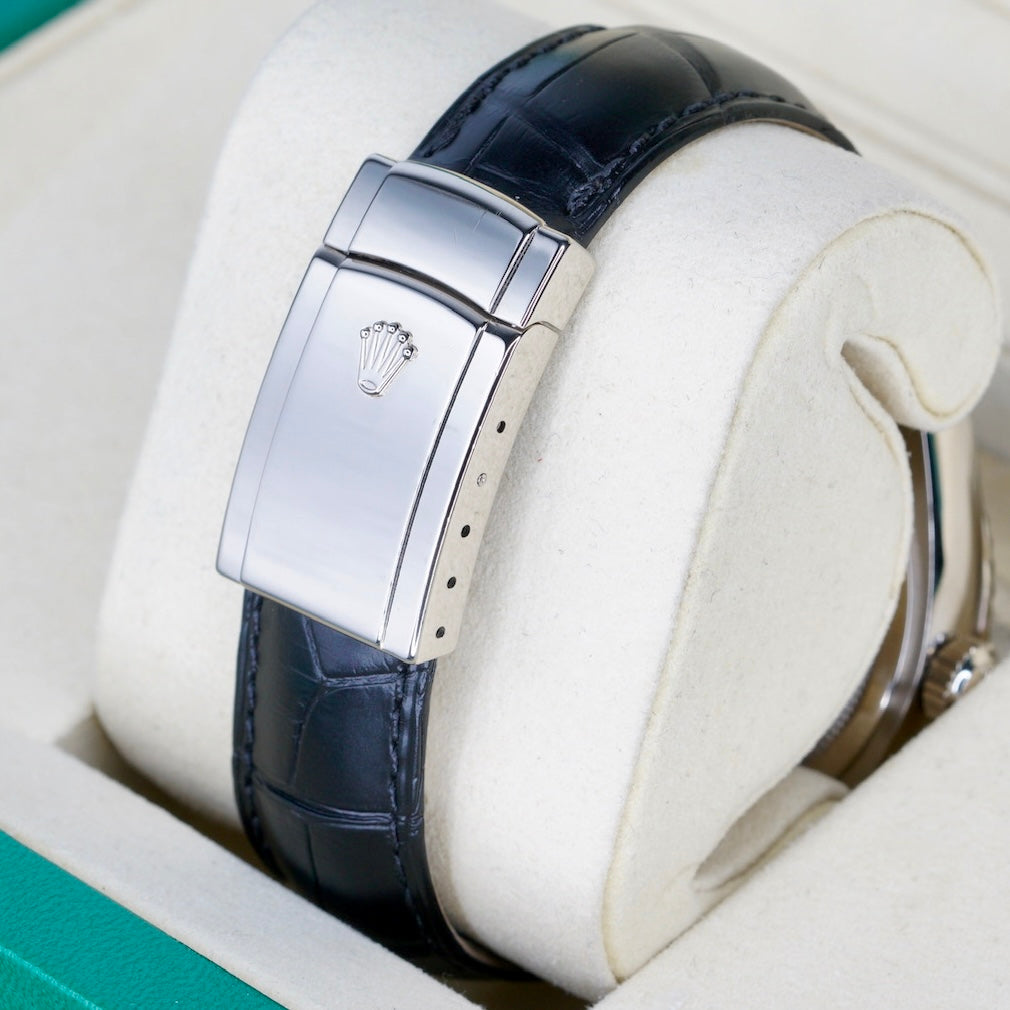 Rolex Sky-Dweller 326139 Black Arabic Dial White Gold Leather Strap 42mm