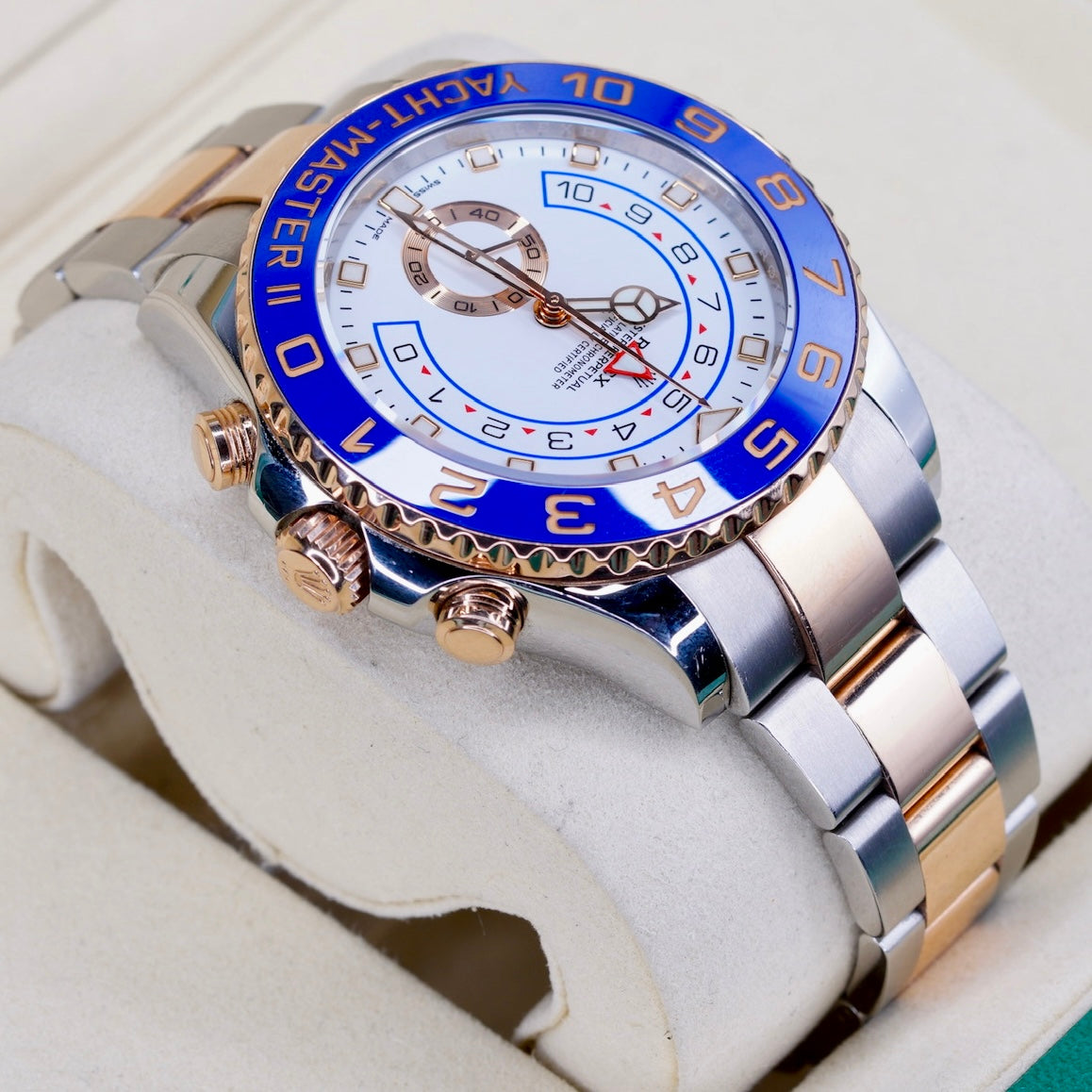 Rolex Yacht-Master II 116681 “MERCEDES HANDS” White Dial Mercedes Hands Two-Tone Rose Gold & Steel 44mm 2019