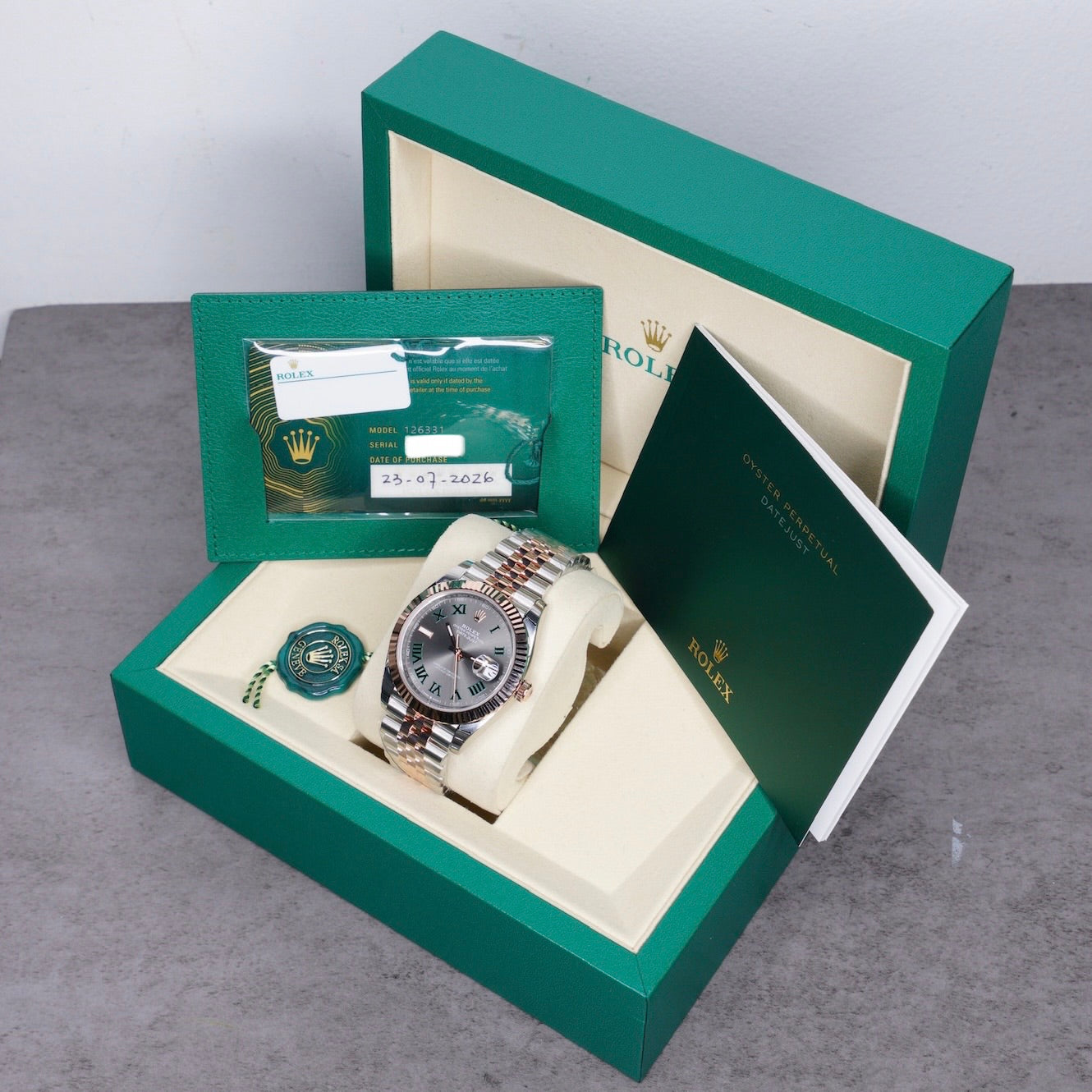 Rolex NEW 2026 Datejust 126331 “WIMBLEDON” Grey Roman Dial Two-Tone Rose Gold & Steel 41mm