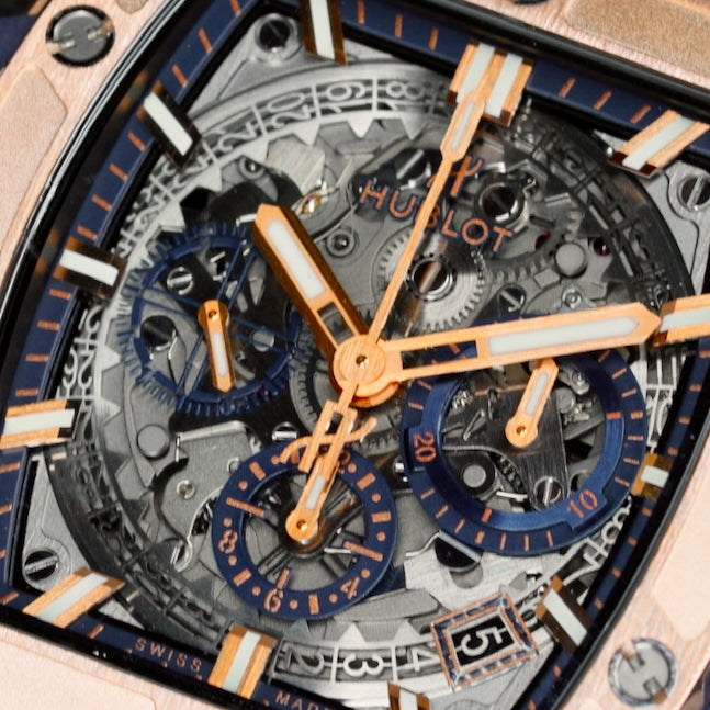 Hublot Spirit Of Big Bang 641.OX.7180.LR “KING BLUE” Skeleton Dial King Gold 42mm