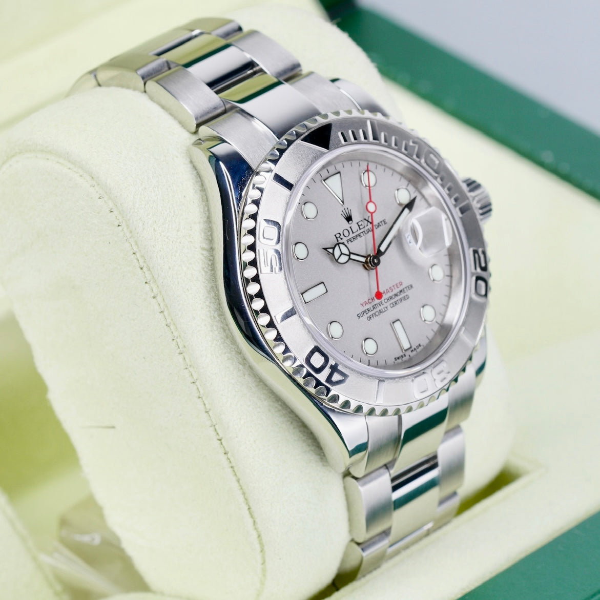 Rolex Yacht-Master 16622 “PLATINUM” Grey Dial Platinum Bezel Stainless Steel 40mm 2006