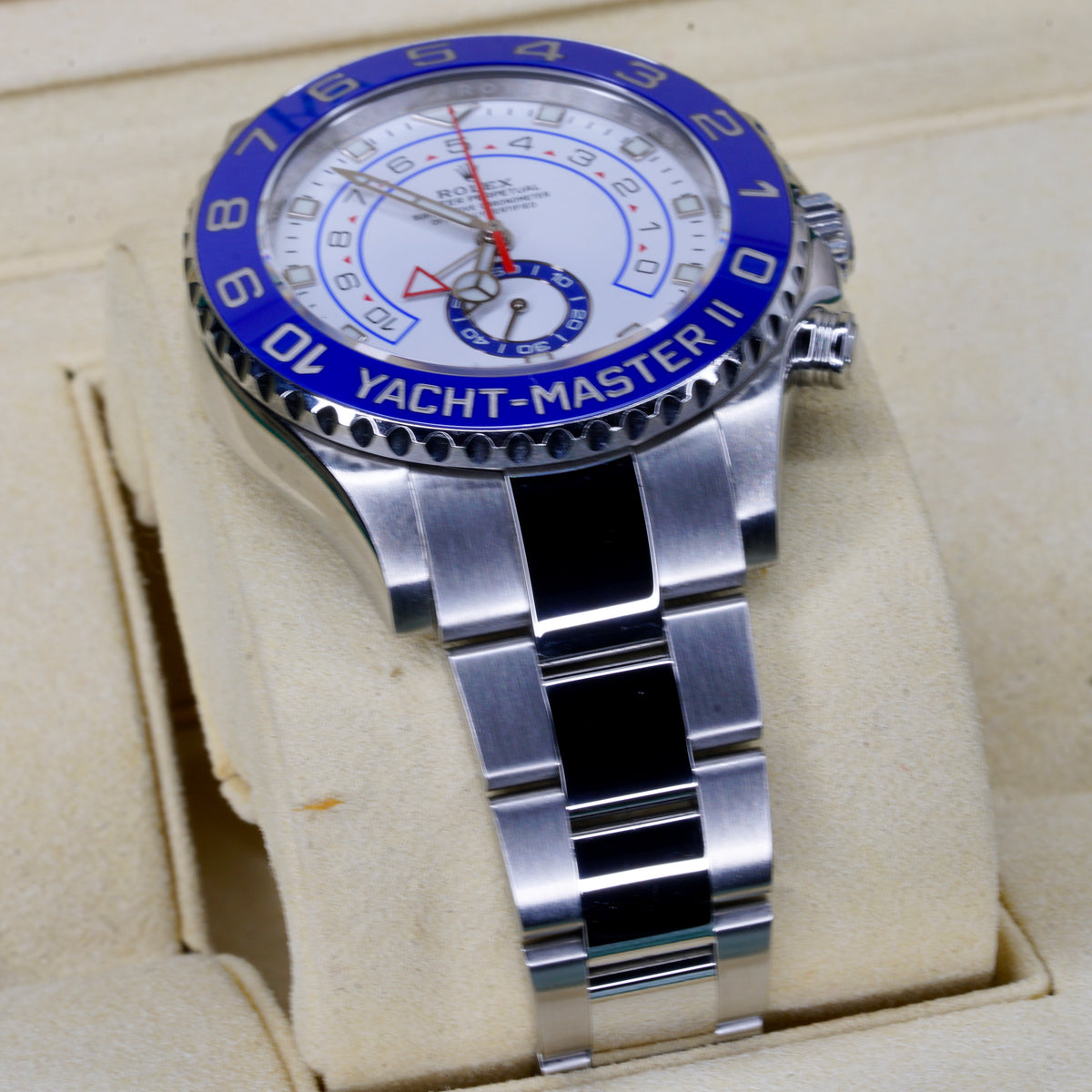 Rolex Yacht-Master II 116680 “MERCEDES” White Dial Mercedes Hands Stainless Steel 44mm 2017