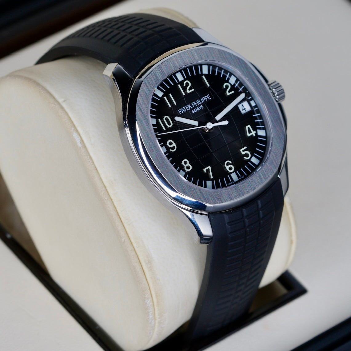 Patek Philippe Aquanaut 5167/1A-001 “BLACK AQUA” Black Smoked Dial Stainless Steel Tropical & Steel Bracelet 40mm 2020