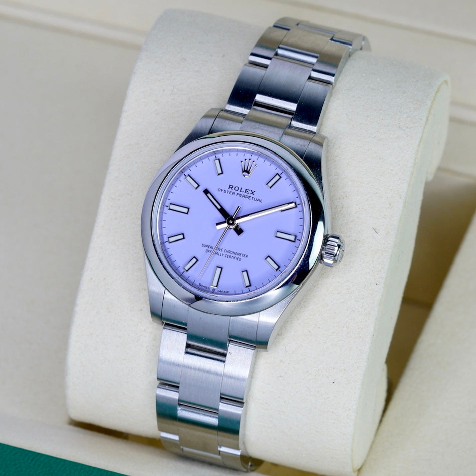 Rolex NEW 2025 Oyster Perpetual 277200 “LAVANDA” Purple Dial Stainless Steel 31mm