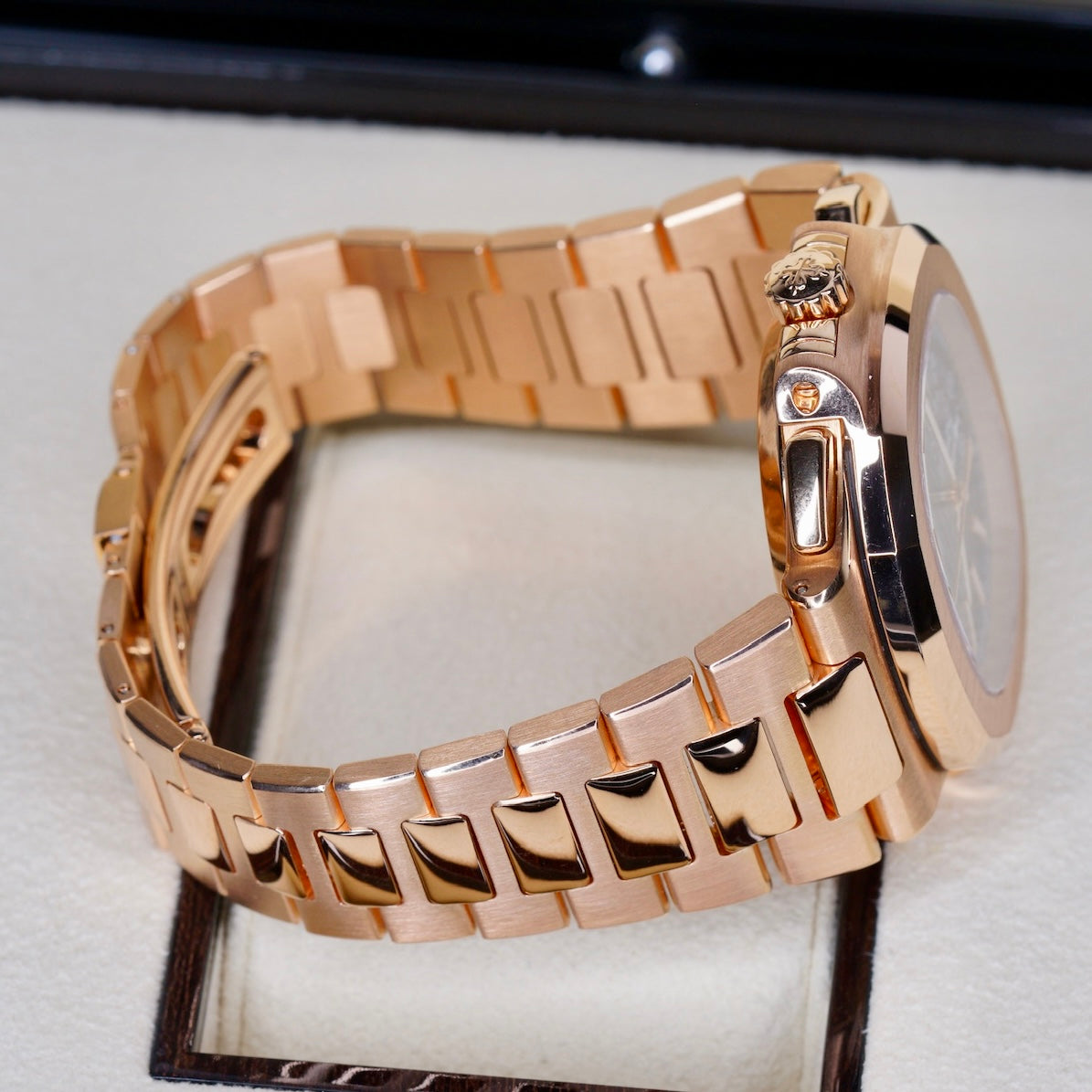 Patek Philippe Nautilus 5980/1R-001 Black Smoked Dial Rose Gold 40.5mm 2016