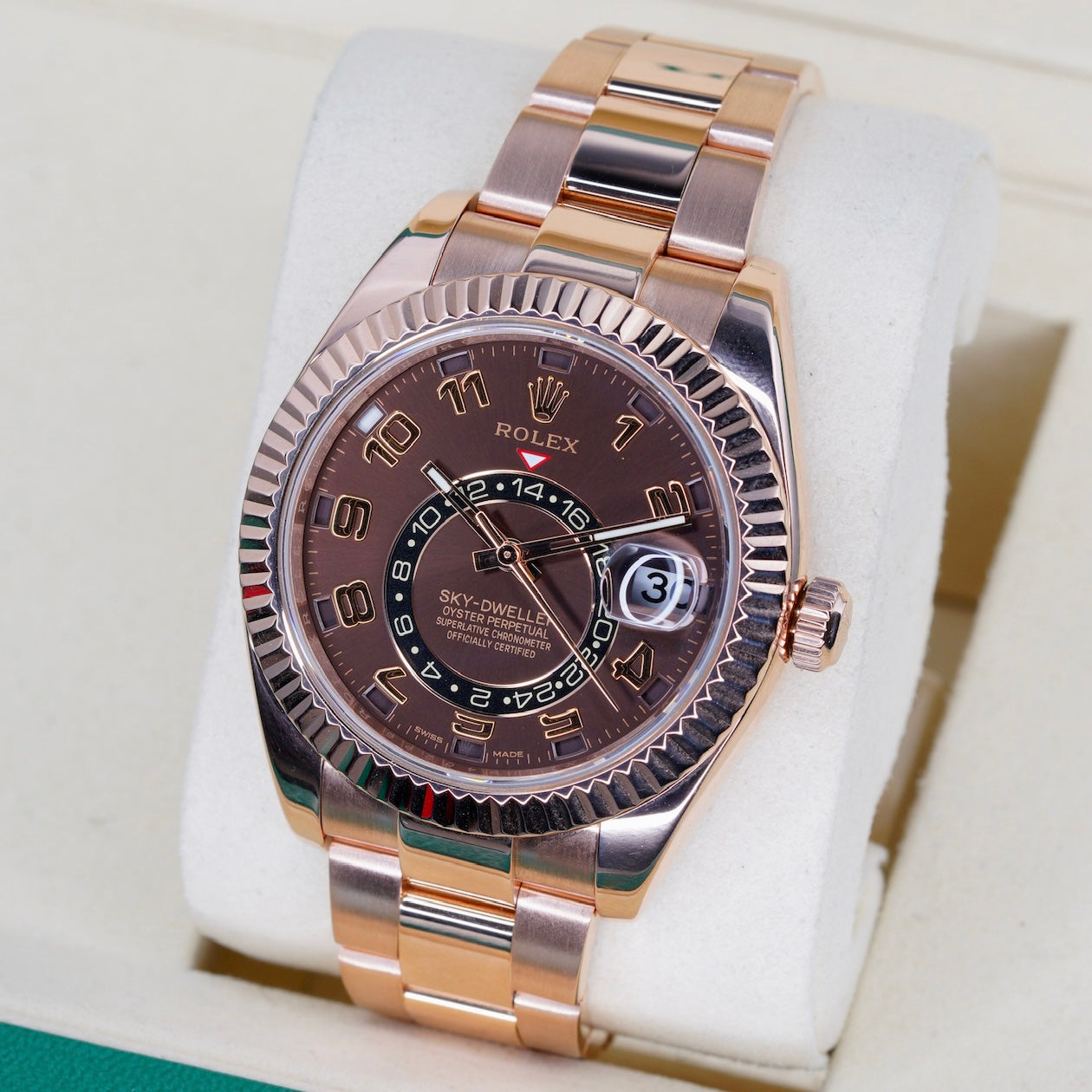 Rolex Sky-Dweller 326935 “CHOCO ARABIC” Brown Arabic Dial Rose Gold 42mm 2017