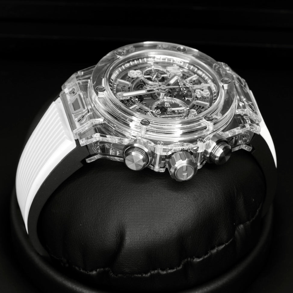 Hublot Big Bang Unico 411.JX.4802.RT Sapphire Skeleton Rubber Strap 45mm