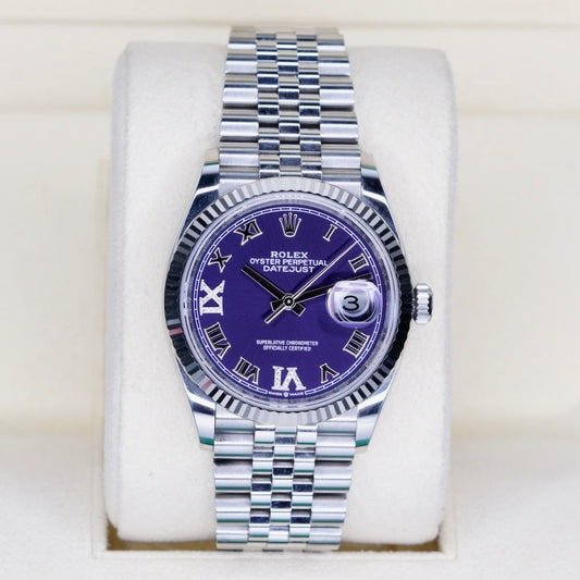 Rolex Datejust 126234 “PURPLE DIAMOND” Purple Diamond 6/9 Dial Stainless Steel Jubilee 36mm 2020