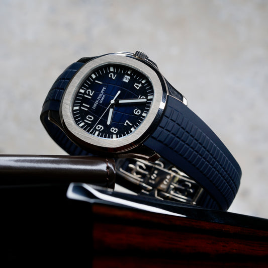Patek Philippe Aquanaut 5168G-001 “BLUE AQUA” Blue Dial White Gold Tropical Strap 42mm 2024
