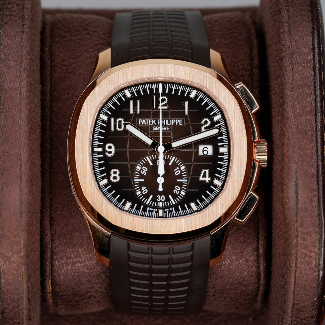 Patek Philippe Aquanaut 5968R-001 Brown Dial Rose Gold Tropical Strap Chronograph 42mm 2025