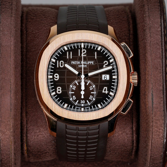 Patek Philippe Aquanaut 5968R-001 Brown Dial Rose Gold Tropical Strap Chronograph 42mm 2025