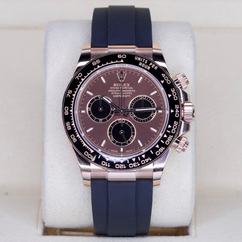 Rolex NEW 2025 Daytona 126515LN “CHOCOLATE” Brown Dial Cosmograph Rose Gold Oysterflex 40mm
