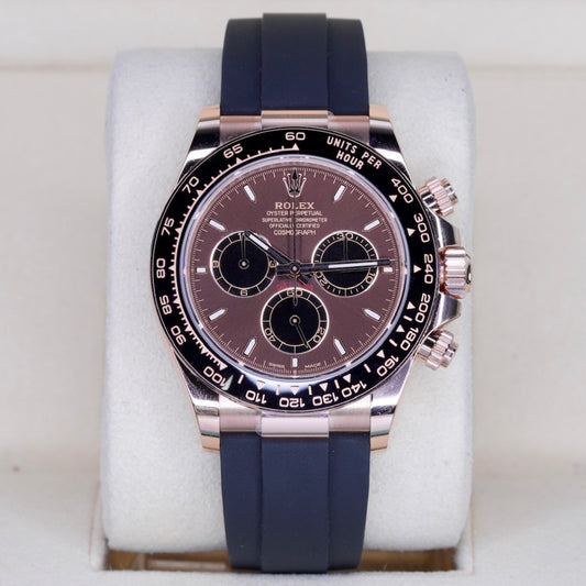 Rolex NEW 2025 Daytona 126515LN “CHOCOLATE” Brown Dial Cosmograph Rose Gold Oysterflex 40mm