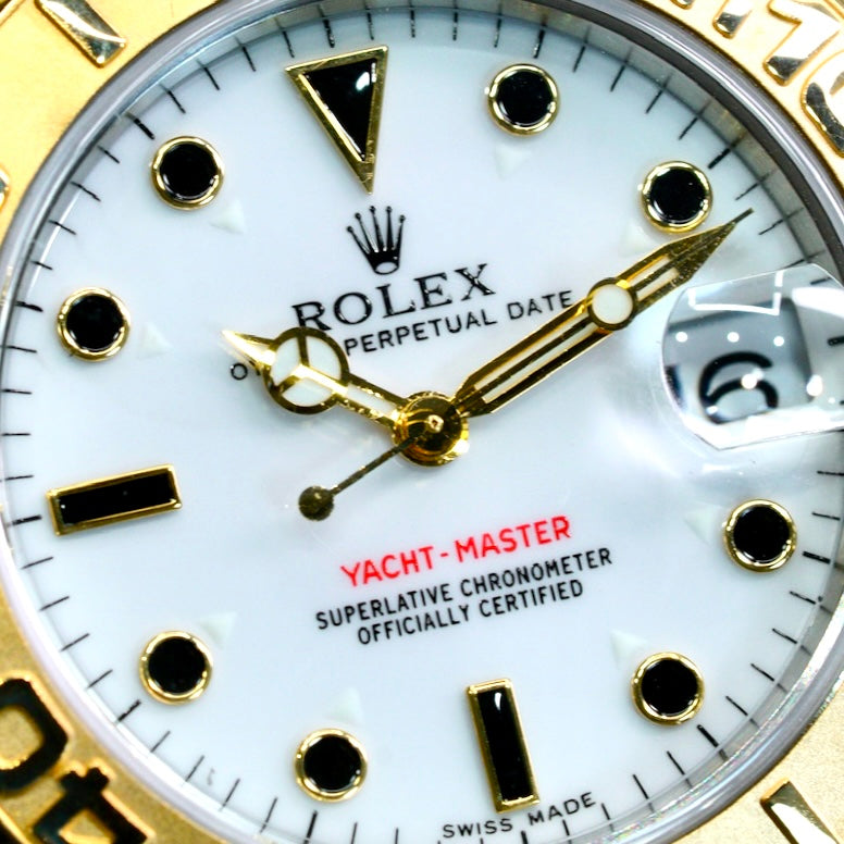 Rolex Yacht-Master 68623 Two-Tone Yellow Gold & Steel White Dial 35mm