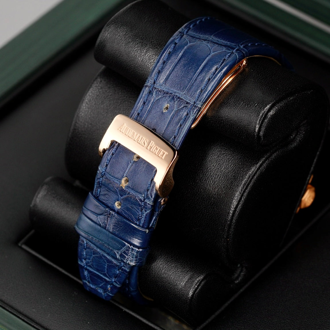 Audemars Piguet Royal Oak 26239OR.OO.D315CR.01 Blue Dial Rose Gold Blue Leather Strap Chronograph 41mm