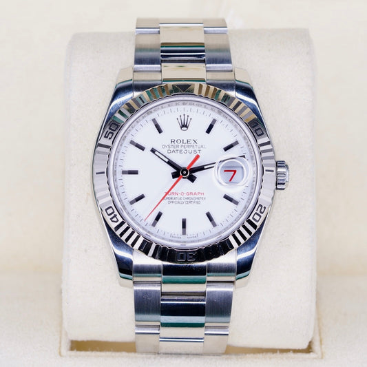 Rolex Datejust 116264 “TURN-O-GRAPH” White Dial Red Arrow Stainless Steel 36mm