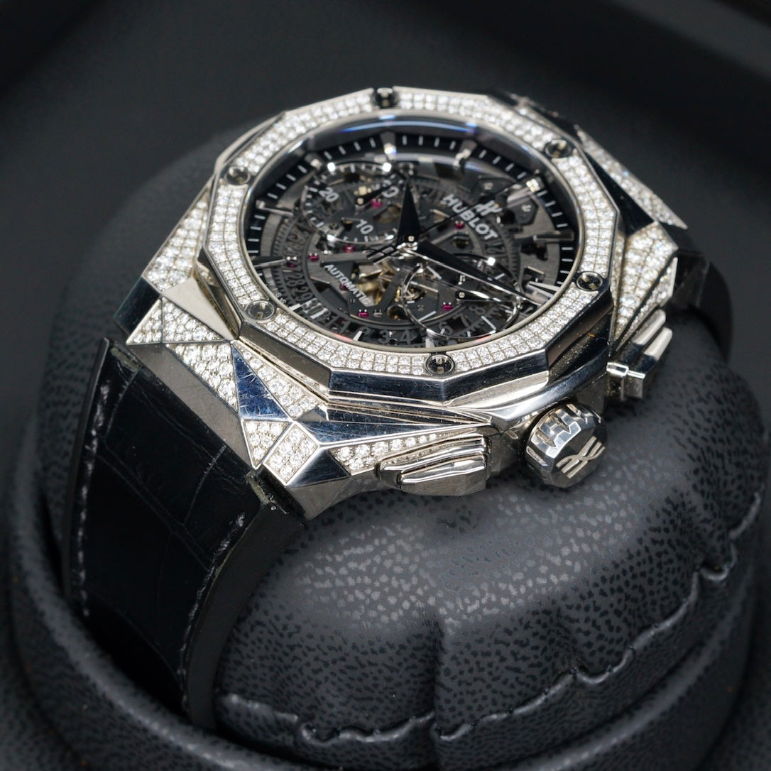 Hublot Classic Fusion Aerofusion “ORLINSKI” Skeleton Dial Diamond Case Titanium 45mm