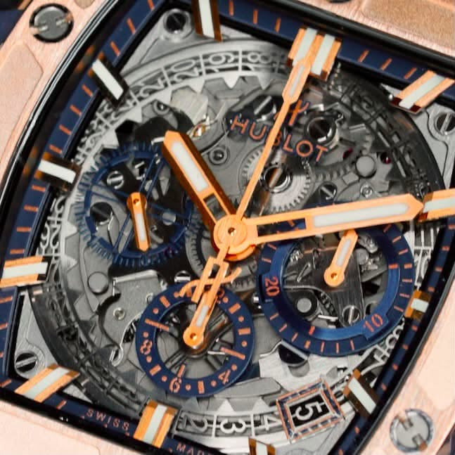 Hublot Spirit Of Big Bang 641.OX.7180.LR “KING BLUE” Skeleton Dial King Gold 42mm