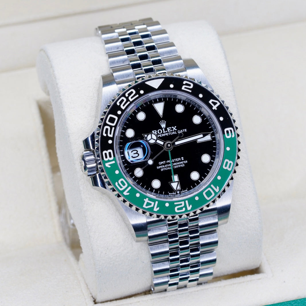 Rolex GMT-Master II 126720VTNR “SPRITE” Black Dial Green & Black Bezel Stainless Steel Jubilee 40mm 2024