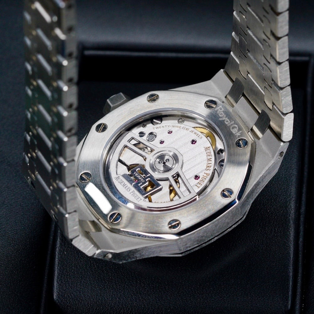 Audemars Piguet Royal Oak Blue Dial Diamond Bezel Stainless Steel 37mm