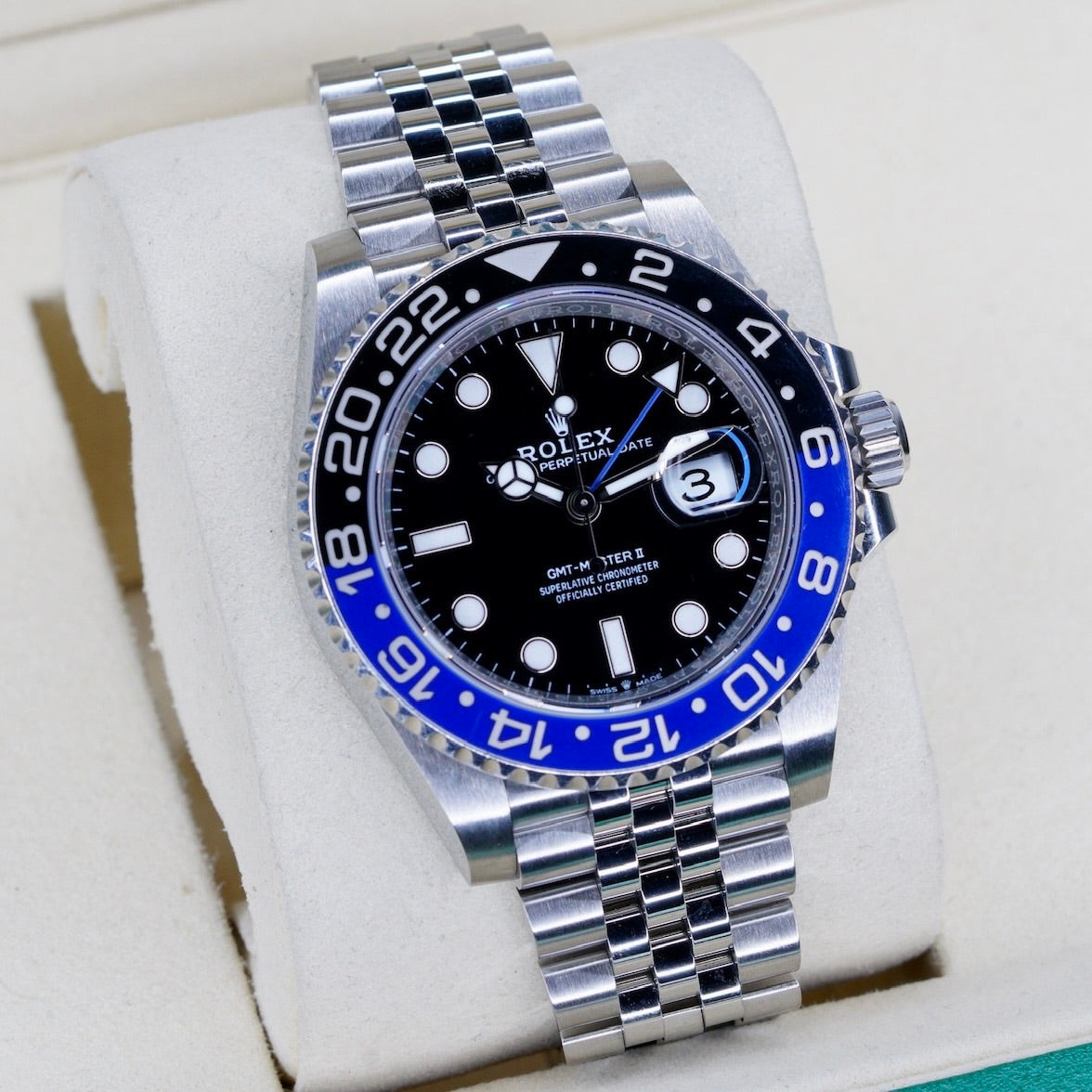 Rolex GMT-Master II 126710BLNR “BATGIRL” Black Dial Blue & Black Bezel Stainless Steel Jubilee 40mm 2023