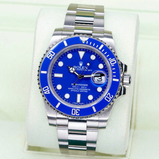Rolex Submariner Date 116619LB “SMURF” Blue Dial & Bezel White Gold 40mm 2016