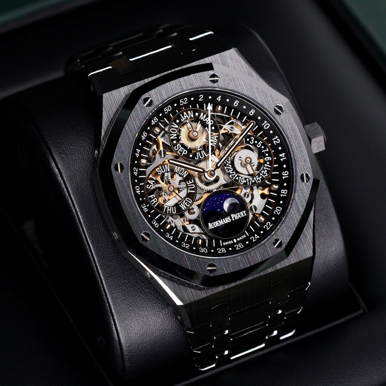 Audemars Piguet Royal Oak 26585CE.OO.1225CE.01 “CERAMIC PERPETUAL” Skeleton Dial Ceramic Perpetual Calendar 42mm