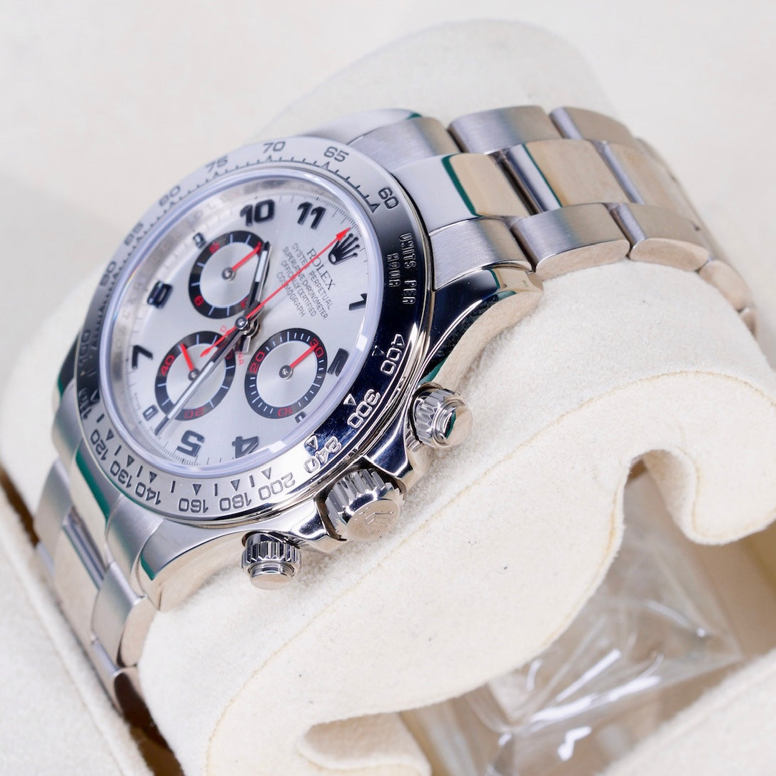 Rolex Daytona 116509 “SILVER RACING” Silver Arabic Dial White Gold 40mm