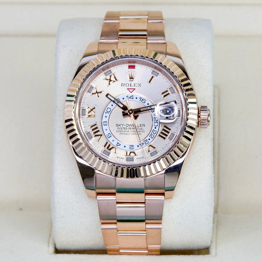Rolex Sky-Dweller 326935 “SUNDUST” Pink Roman Dial Rose Gold 42mm