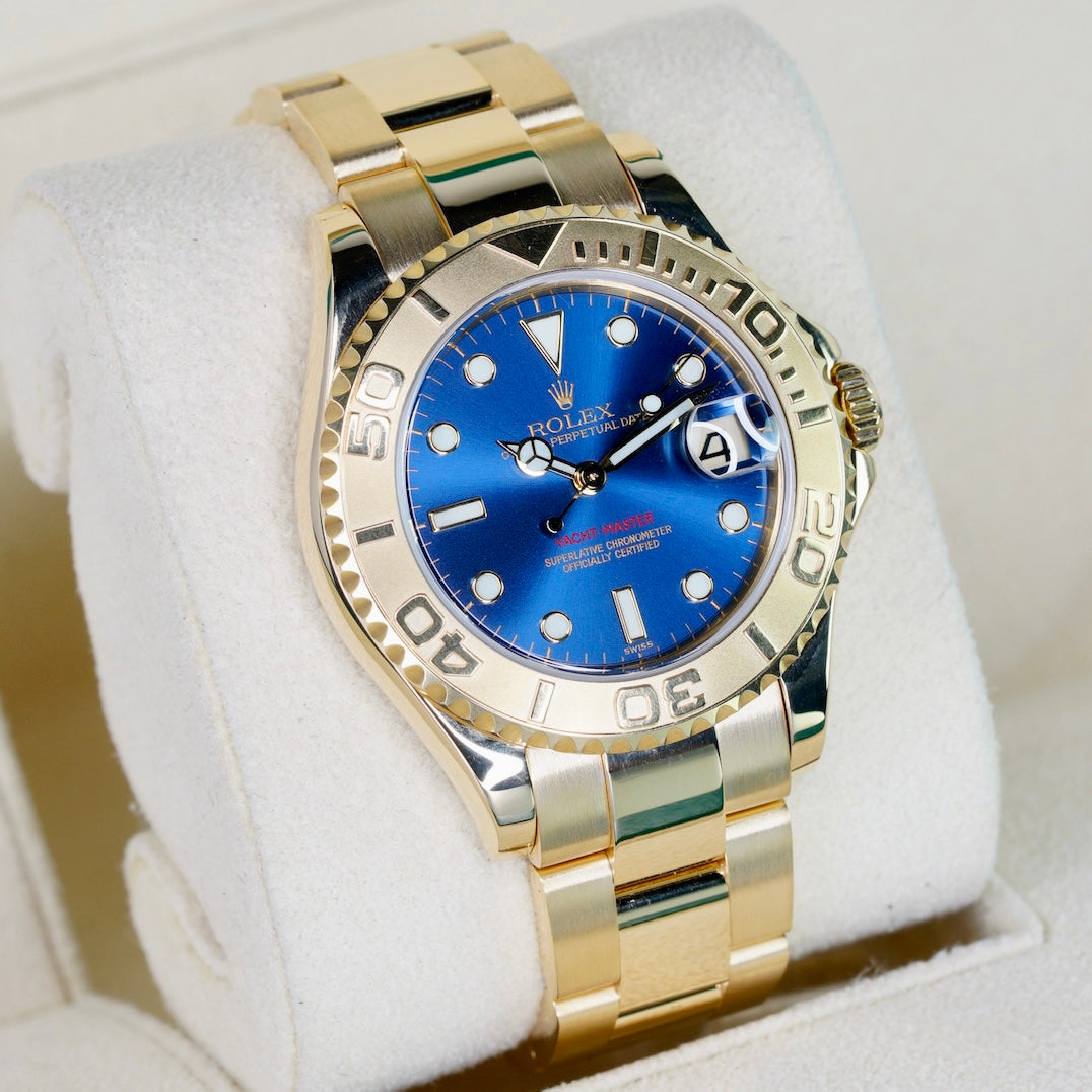 Rolex Yacht-Master 168628 Blue Dial Yellow Gold 35mm