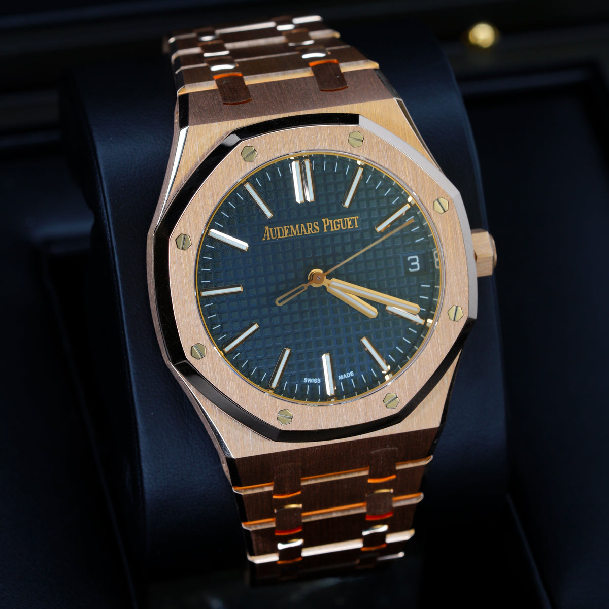 Audemars Piguet NEW Royal Oak 15510OR.OO.1320OR.03 “BLUE OAK” Blue Dial Rose Gold 41mm