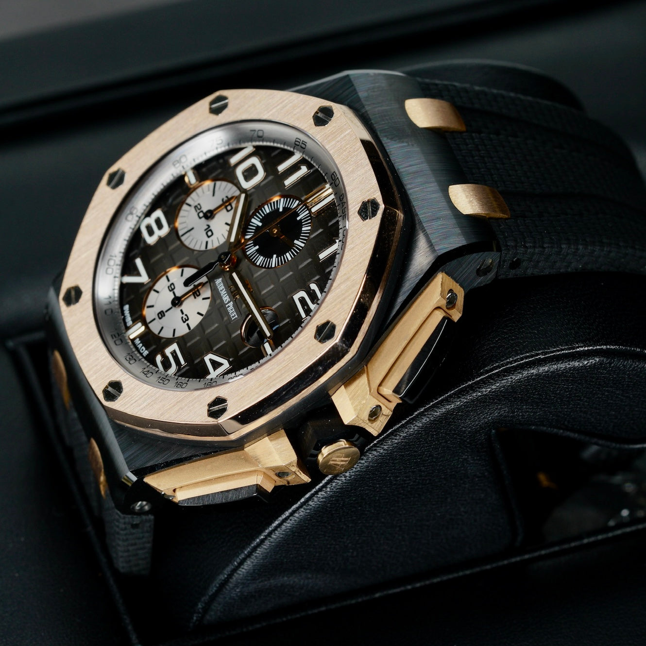 Audemars Piguet Royal Oak Offshore 26405NR.OO.A002CA.01 Grey Smoked Dial Rose Gold & Ceramic 44mm