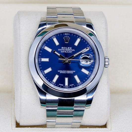 Rolex Datejust 116300 Blue Dial Stainless Steel Oyster 41mm