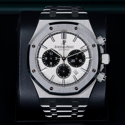 Audemars Piguet Royal Oak 26331ST.OO.1220ST.03 “PANDA” White Dial Black Sub Dials Chronograph Stainless Steel 41mm