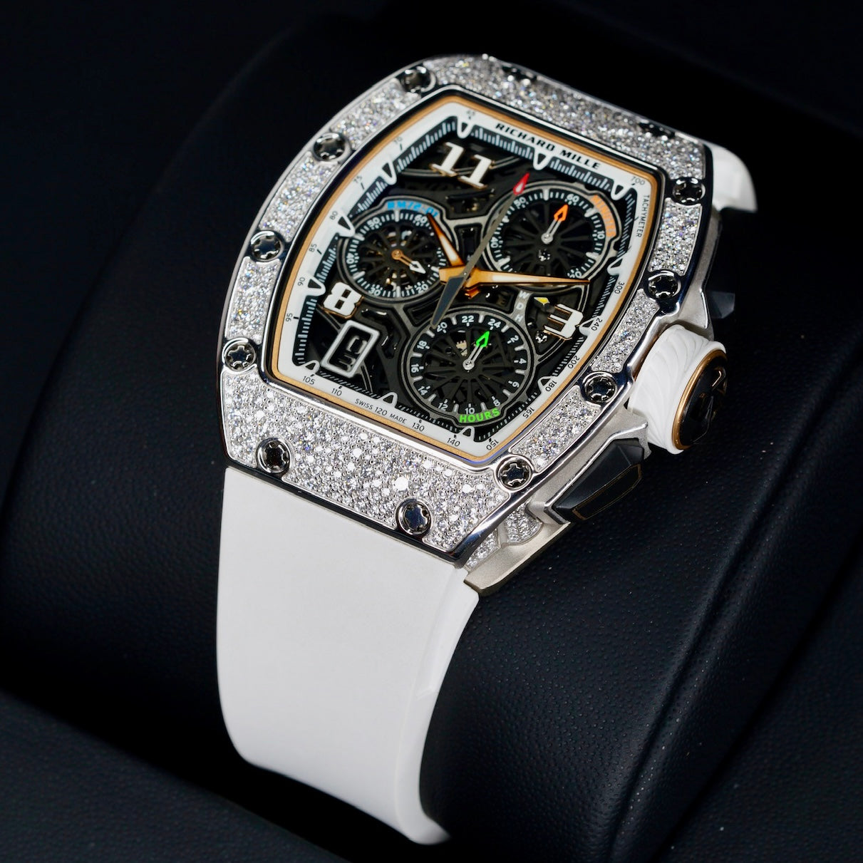Richard Mille RM72-01 “SNOW LEOPARD” Skeleton Dial White Gold Diamond Case 2025