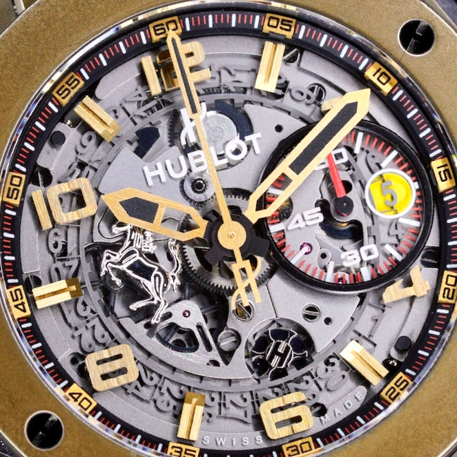 Hublot Big Bang 401.MX.0123.VR “FERRARI” Magic Gold Skeleton Dial 45mm