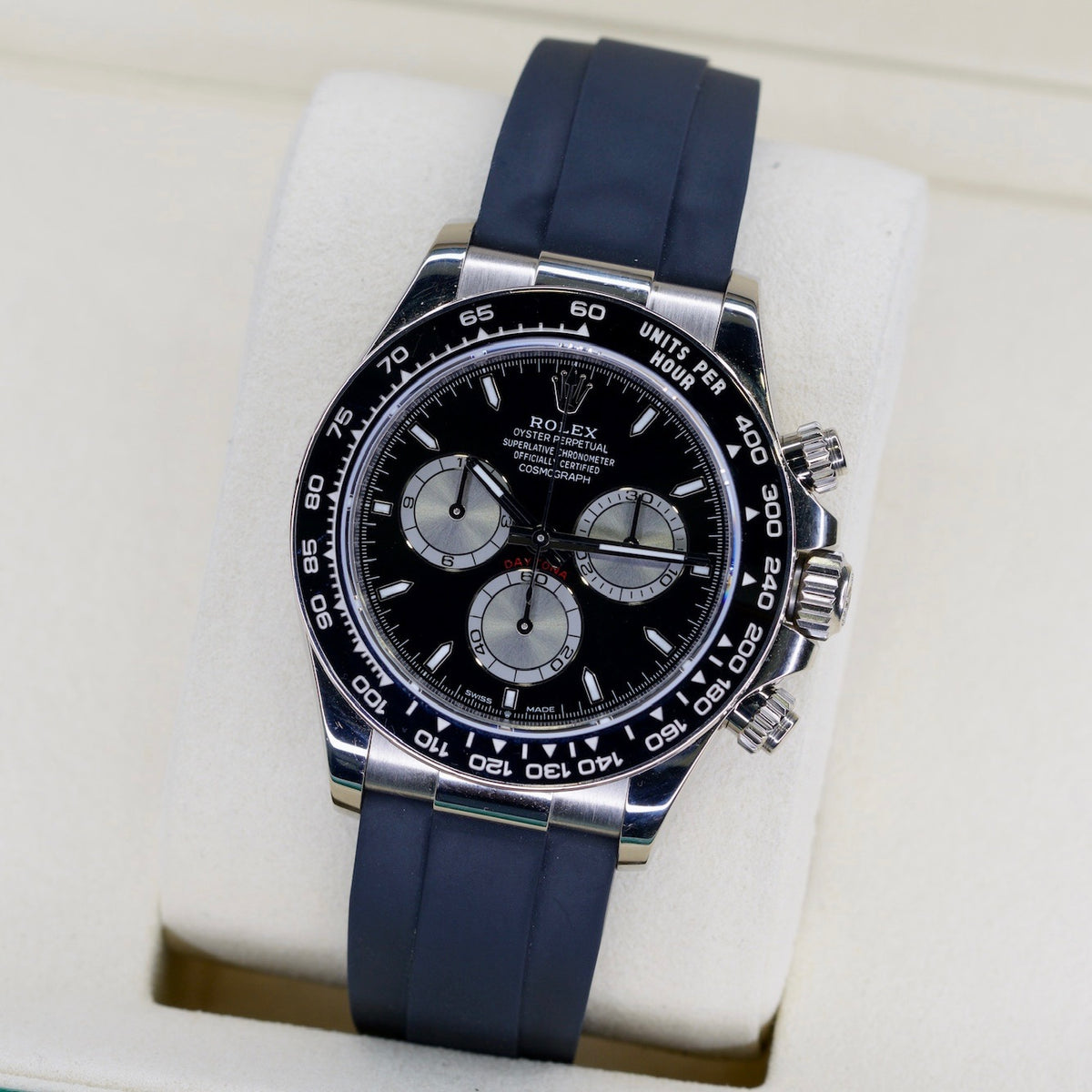 Rolex Daytona 126519LN “BABY LE MAMS” Black Dial White Gold Oysterflex 40mm 2024