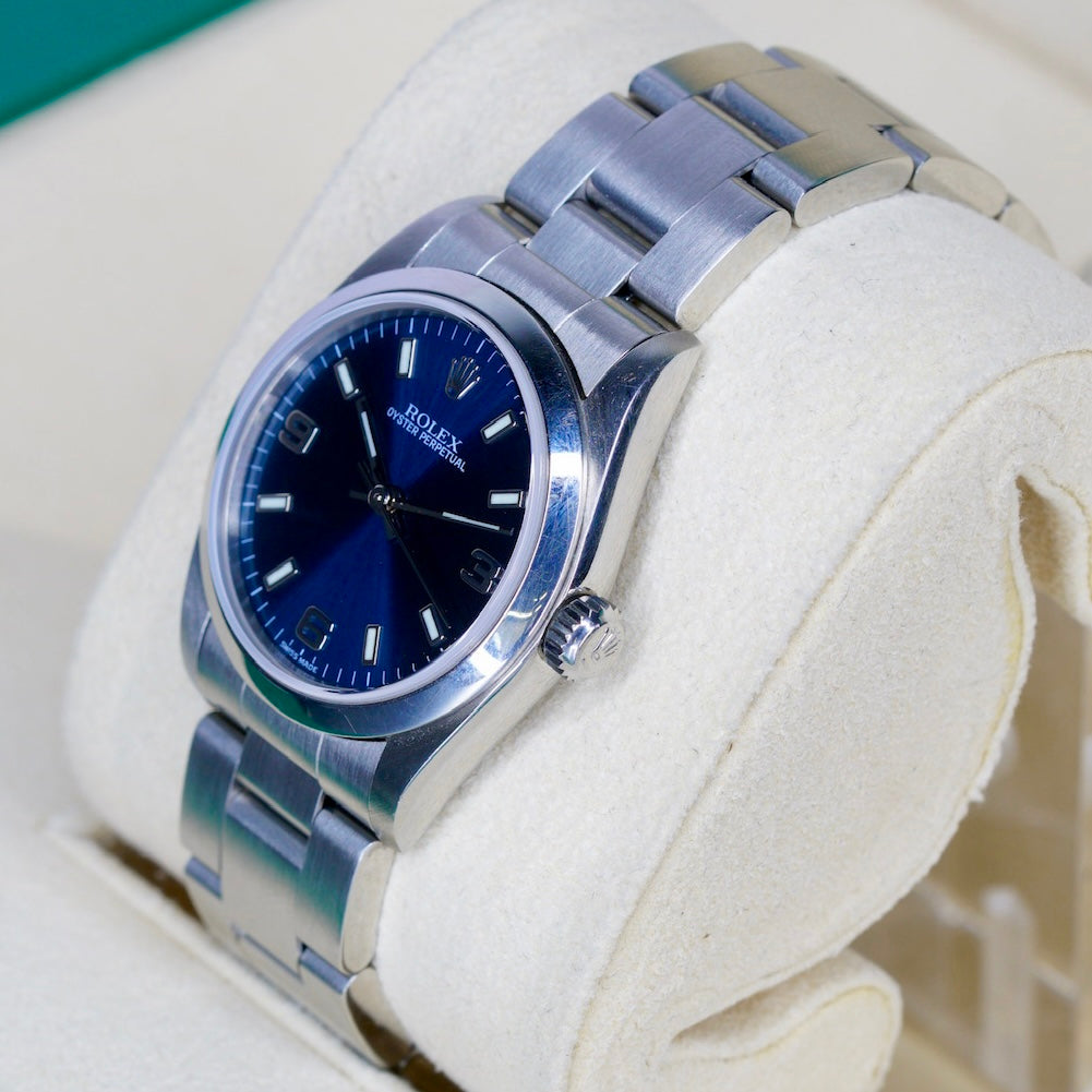 Rolex Oyster Perpetual 77080 Blue Dial Stainless Steel 31mm