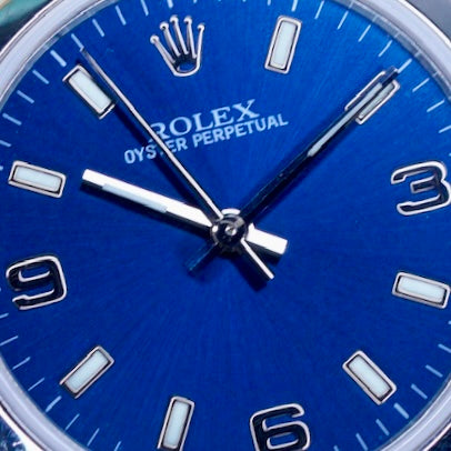Rolex Oyster Perpetual 77080 Blue Dial Stainless Steel 31mm