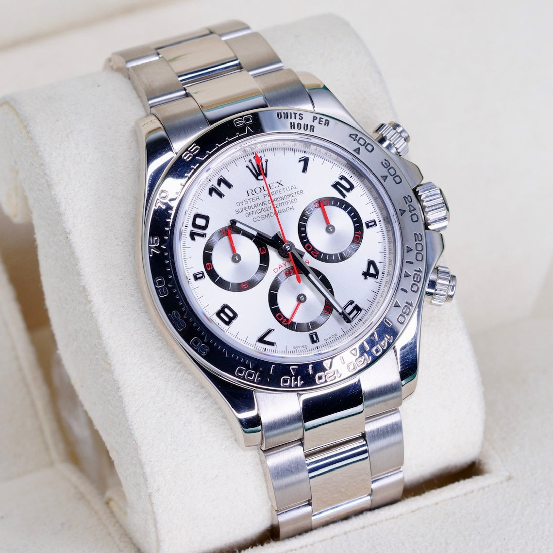 Rolex Daytona 116509 “SILVER RACING” Silver Arabic Dial White Gold 40mm